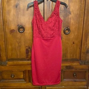 Red cocktail dress